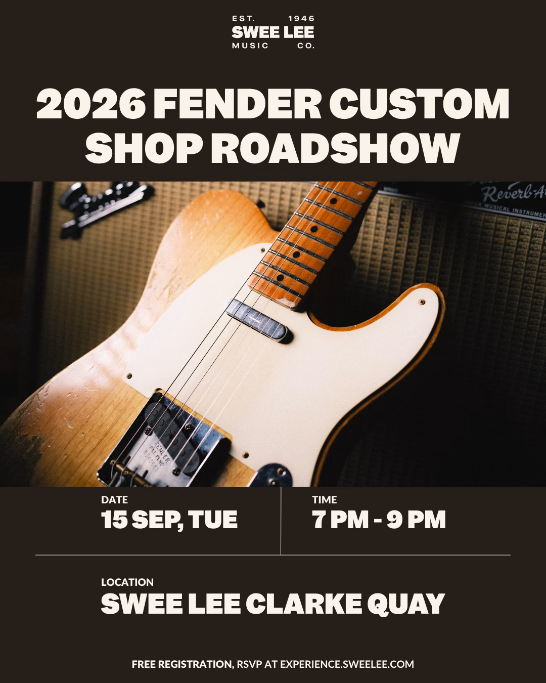 Swee Lee Presents: 2026 Fender Custom Shop Roadshow